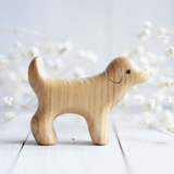 Wooden Puppy, Standing, a natural wood animal toy by Tiny Fox Hole (view 2) · view 2