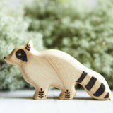 Wooden Raccoon, Standing, a natural wood animal toy by Tiny Fox Hole (view 2) · view 2