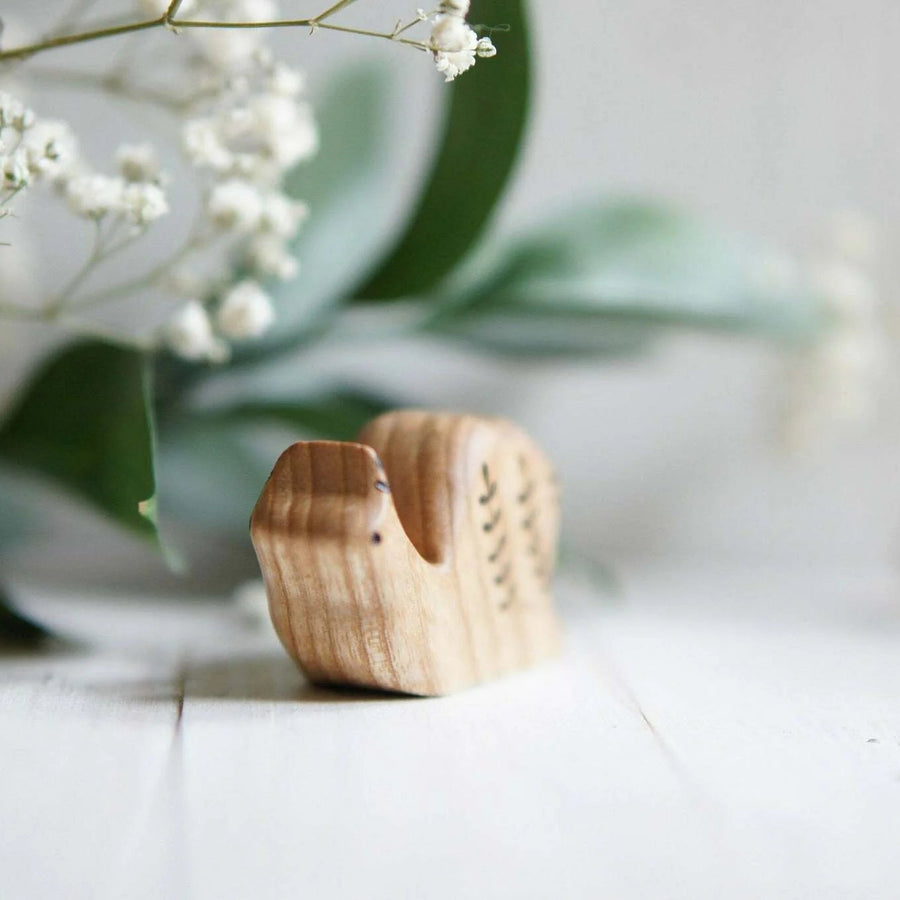 Wooden Snail, Crawling, a natural wood animal toy by Tiny Fox Hole (view 3)