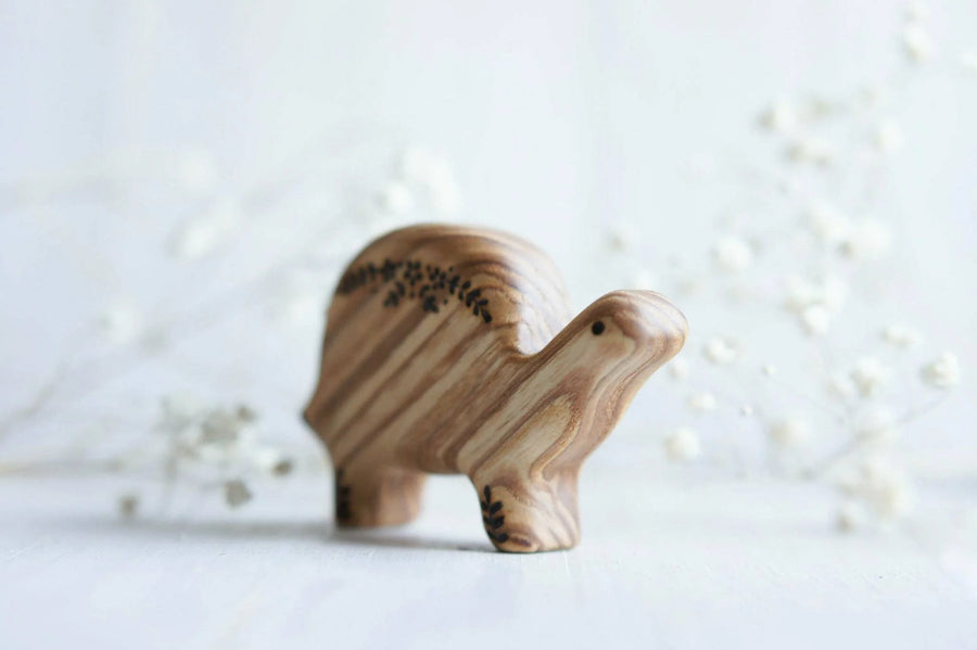 Wooden Turtle, a natural wood animal toy by Tiny Fox Hole (view 3)