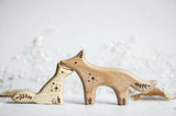 Wooden Wolf, Mama, a natural wood animal toy by Tiny Fox Hole (view 2) · view 2
