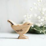 Wooden Wren, a natural wood animal toy by Tiny Fox Hole, cut and finished by hand from solid wood · view 1