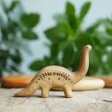 Wooden Baby Brontosaurus, a natural wood animal toy by Tiny Fox Hole (view 2) · view 2