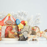 Wooden Balloon Ornament, Blue Sparkle, a wooden Waldorf celebration piece by Tiny Fox Hole (view 6) · view 6