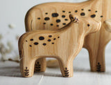 Wooden Calf, Spotted, a natural wood animal toy by Tiny Fox Hole, cut and finished by hand from solid wood · view 1