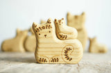 Wooden Cat Family Puzzle, a wooden new-baby keepsake by Tiny Fox Hole (view 6) · view 6