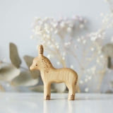 Wooden Donkey Foal, a natural wood animal toy by Tiny Fox Hole, cut and finished by hand from solid wood · view 1