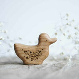 Wooden Duck, a natural wood animal toy by Tiny Fox Hole, cut and finished by hand from solid wood · view 1