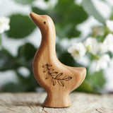 Wooden Goose, a natural wood animal toy by Tiny Fox Hole, cut and finished by hand from solid wood · view 1