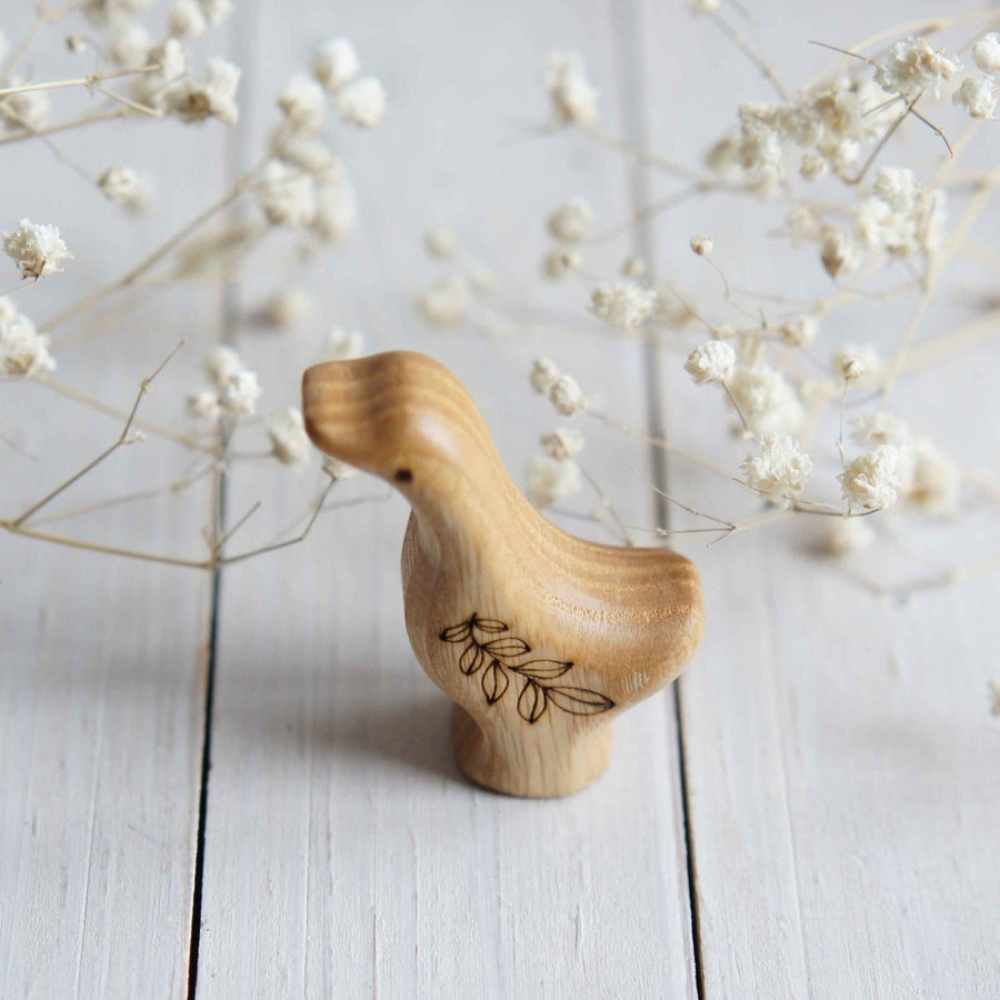Wooden Gosling, a natural wood animal toy by Tiny Fox Hole (view 3)