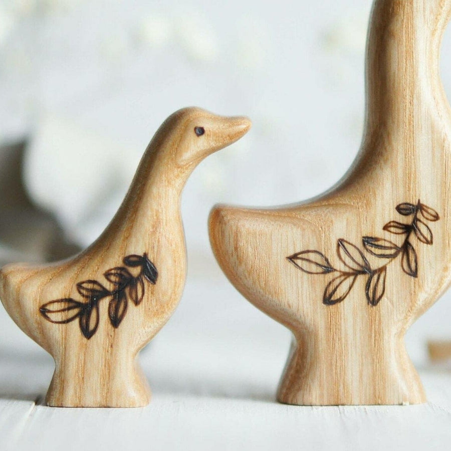 Wooden Gosling, a natural wood animal toy by Tiny Fox Hole (view 4)