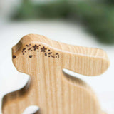 Wooden Mama and Baby Bunny Puzzle, a natural wood puzzle by Tiny Fox Hole (view 3) · view 3
