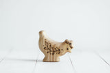 Wooden Hen, Looking Down, a natural wood animal toy by Tiny Fox Hole (view 2) · view 2