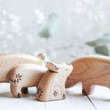 Wooden Little Pig, Standing, a natural wood animal toy by Tiny Fox Hole (view 2) · view 2