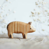 Wooden Little Pig, Standing, a natural wood animal toy by Tiny Fox Hole (view 4) · view 4