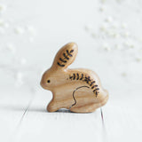 Wooden Bunny, No. 6, a natural wood animal toy by Tiny Fox Hole, cut and finished by hand from solid wood · view 1