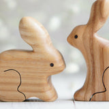 Wooden Bunny, No. 6, a natural wood animal toy by Tiny Fox Hole (view 3) · view 3