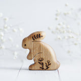 Wooden Bunny, No. 3, a natural wood animal toy by Tiny Fox Hole, cut and finished by hand from solid wood · view 1