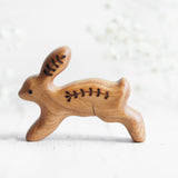 Wooden Bunny, No. 4, a natural wood animal toy by Tiny Fox Hole (view 2) · view 2