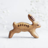 Wooden Bunny, No. 4, a natural wood animal toy by Tiny Fox Hole, cut and finished by hand from solid wood · view 1
