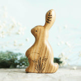 Wooden Bunny, No. 1, a natural wood animal toy by Tiny Fox Hole, cut and finished by hand from solid wood · view 1