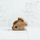 Wooden Bunny, No. 2, a natural wood animal toy by Tiny Fox Hole (view 2) · view 2