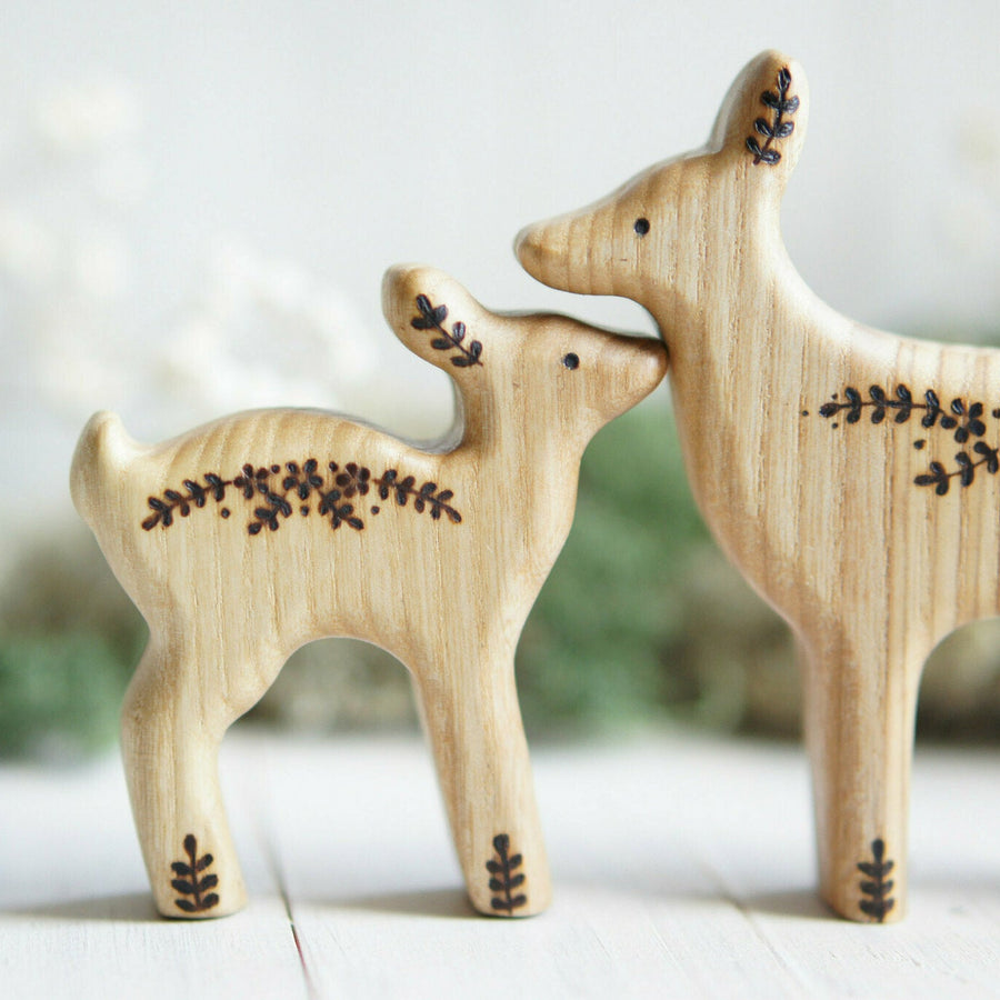 Wooden Fawn, a natural wood animal toy by Tiny Fox Hole (view 2)