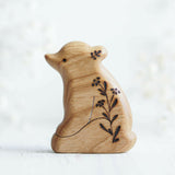 Wooden Baby Bear, Sitting, a natural wood animal toy by Tiny Fox Hole, cut and finished by hand from solid wood · view 1