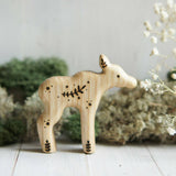 Wooden Baby Moose, a natural wood animal toy by Tiny Fox Hole (view 2) · view 2
