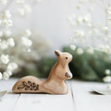 Wooden Baby Squirrel, Standing, a natural wood animal toy by Tiny Fox Hole, cut and finished by hand from solid wood · view 1