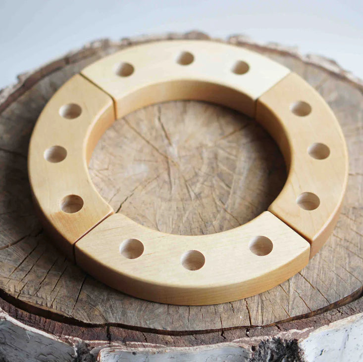 Waldorf Birthday Ring Set, a wooden Waldorf celebration set by Tiny Fox Hole (view 2)