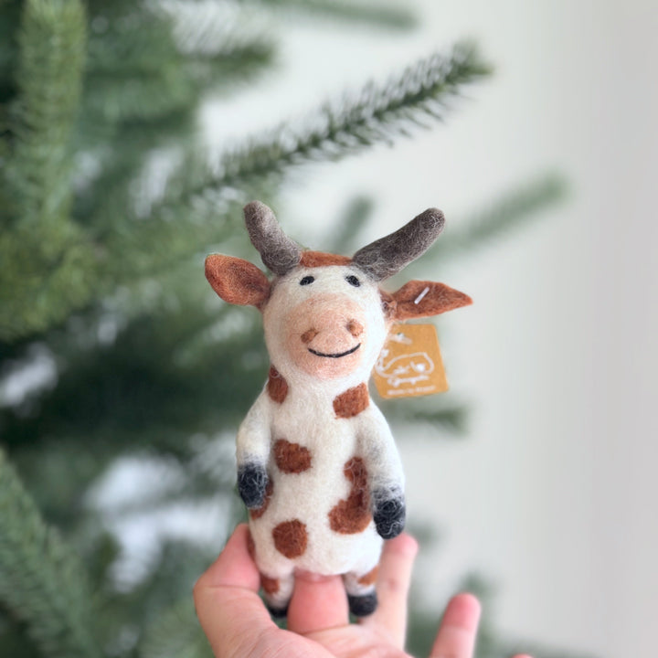 Brown Cow Finger Puppet