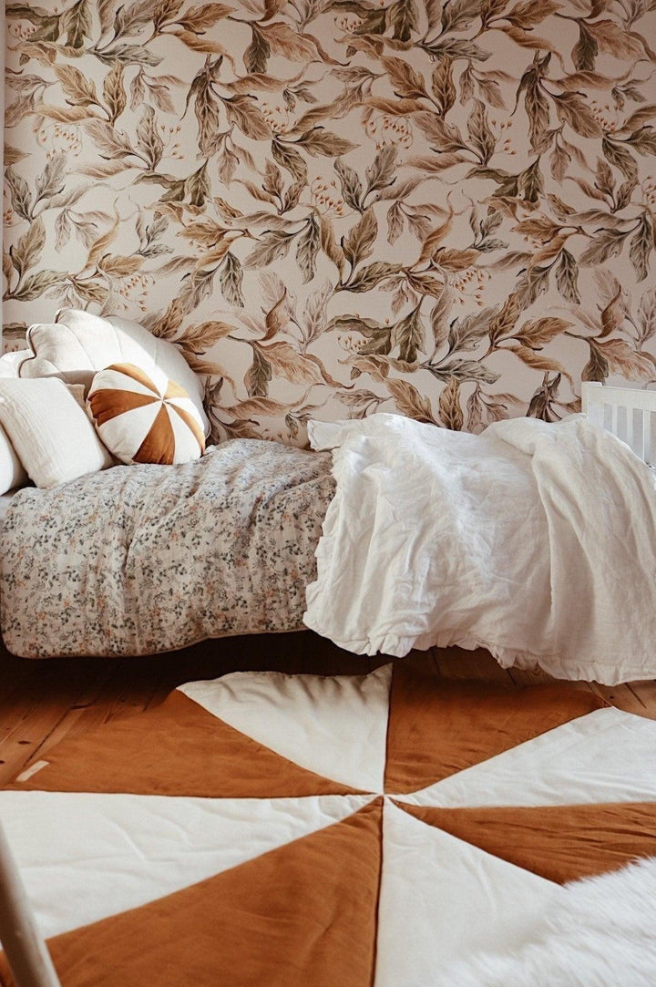 “Caramel Candy” Round Patchwork Mat