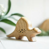 Wooden Dimetrodon, a natural wood animal toy by Tiny Fox Hole (view 2) · view 2