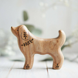 Wooden Dog, Papa, a natural wood animal toy by Tiny Fox Hole (view 2) · view 2