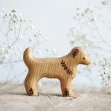 Wooden Dog, Mama, a natural wood animal toy by Tiny Fox Hole, cut and finished by hand from solid wood · view 1