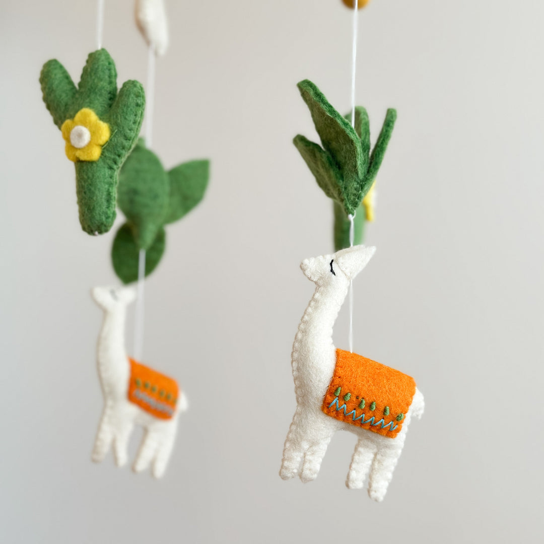 Felt Baby Mobile - Llama