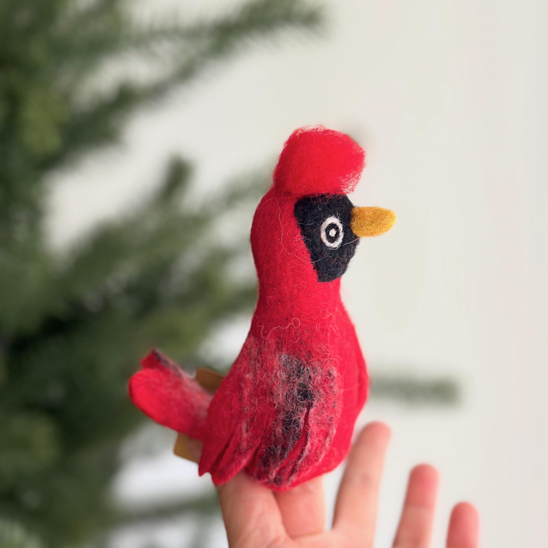 Felt Cardinal Finger Puppet
