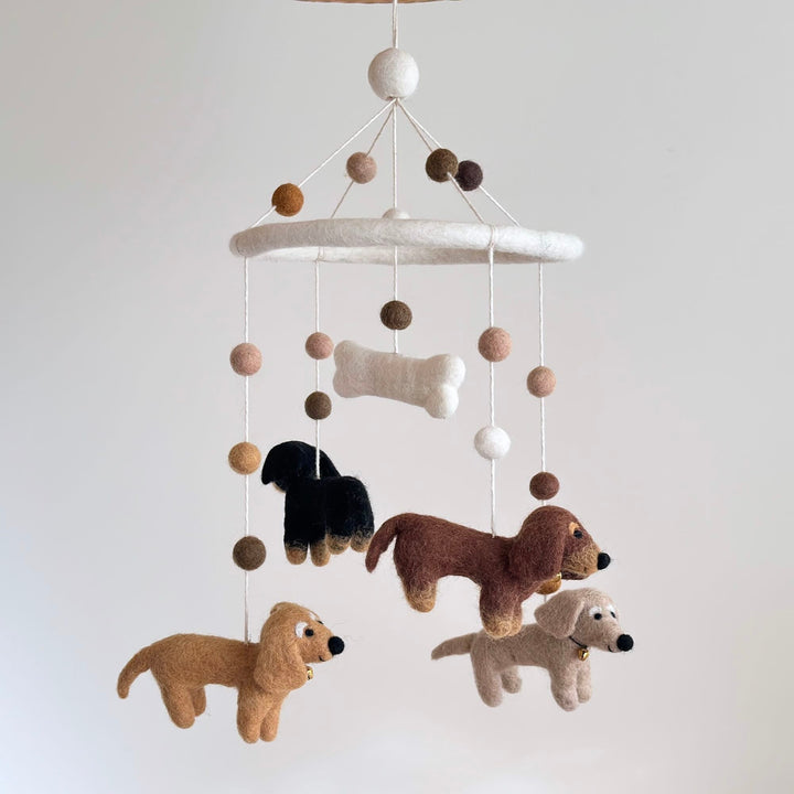 Felt Dachshund Dog Baby Mobile