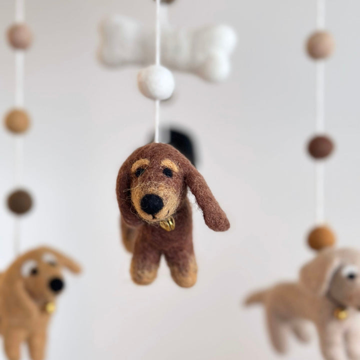 Felt Dachshund Dog Baby Mobile
