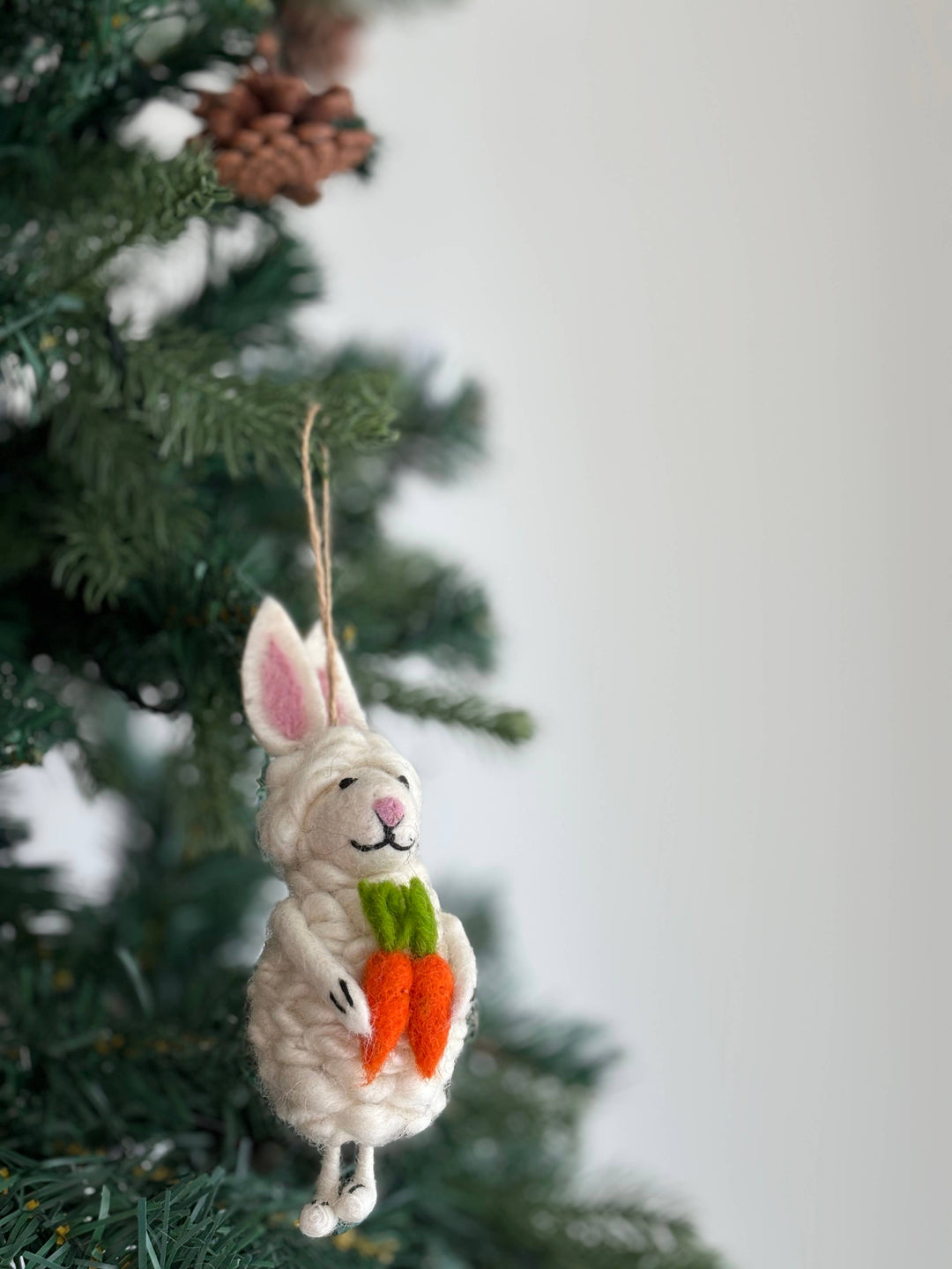 Felt Easter Bunny Sheep Ornament