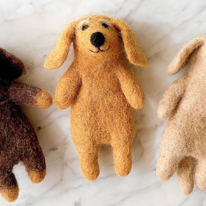 Felt Finger Puppet: Dachshund Dog