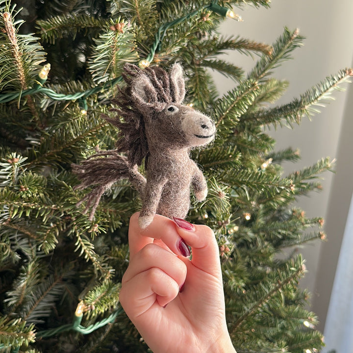 Felt Finger Puppet - Donkey
