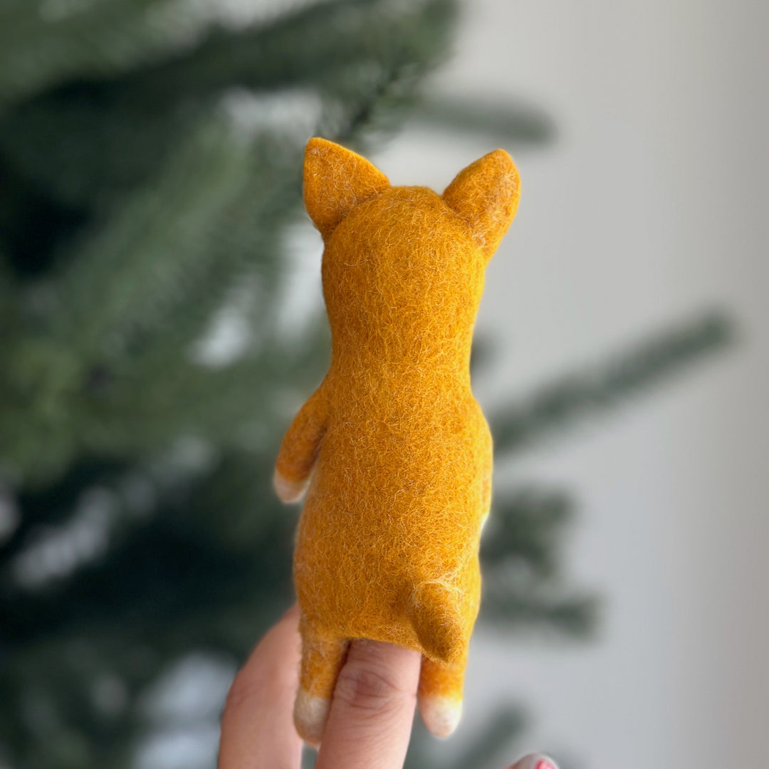 Felt Finger Puppet: Shiba-Inu Dog