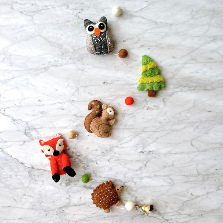 Felt Forest Animal Garland