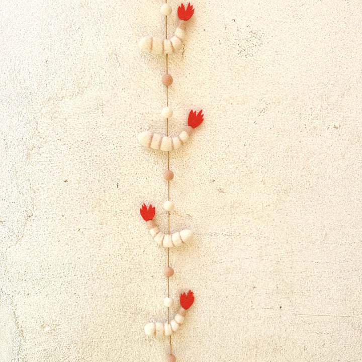 Felt Garland - Shrimp