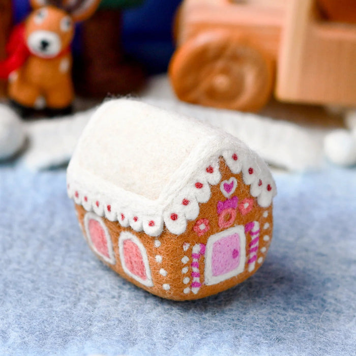 Felt Pink Gingerbread House