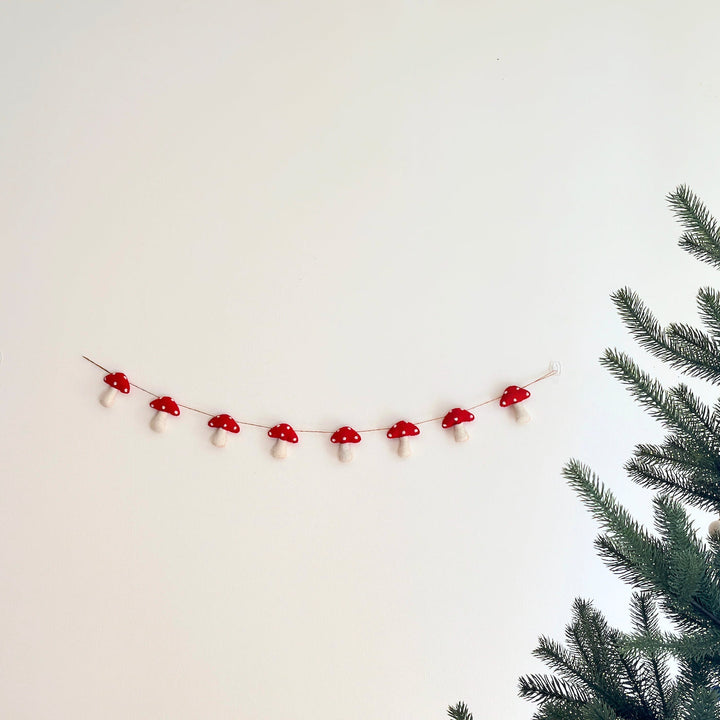 Felt Mushroom Garland