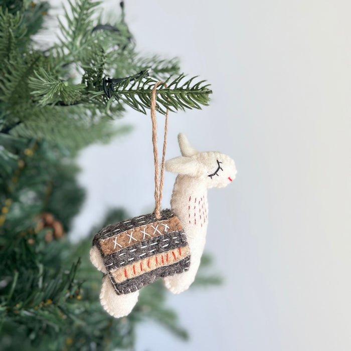 Felt Ornament - Llama