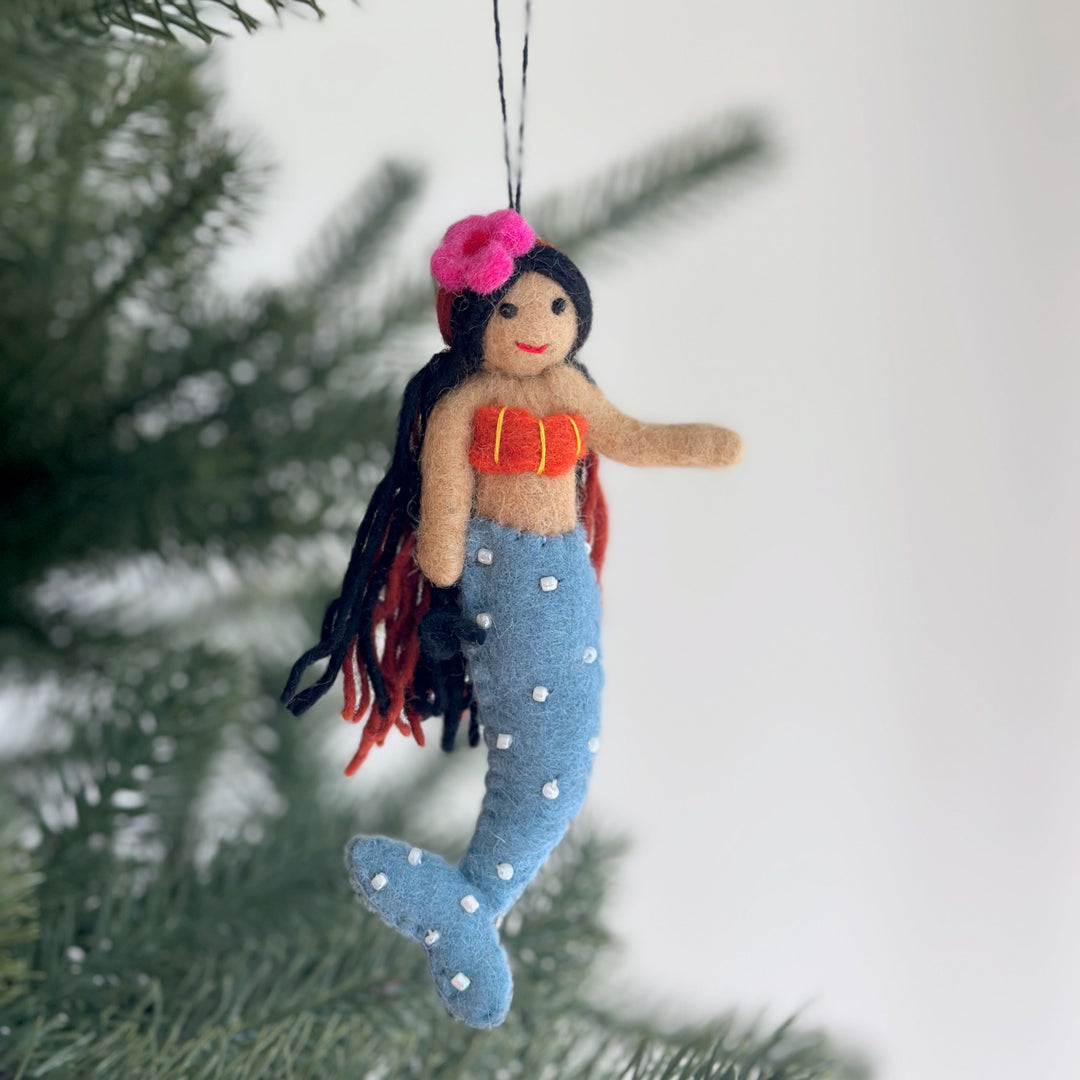 Felt Ornament - Silk Sea Mermaid
